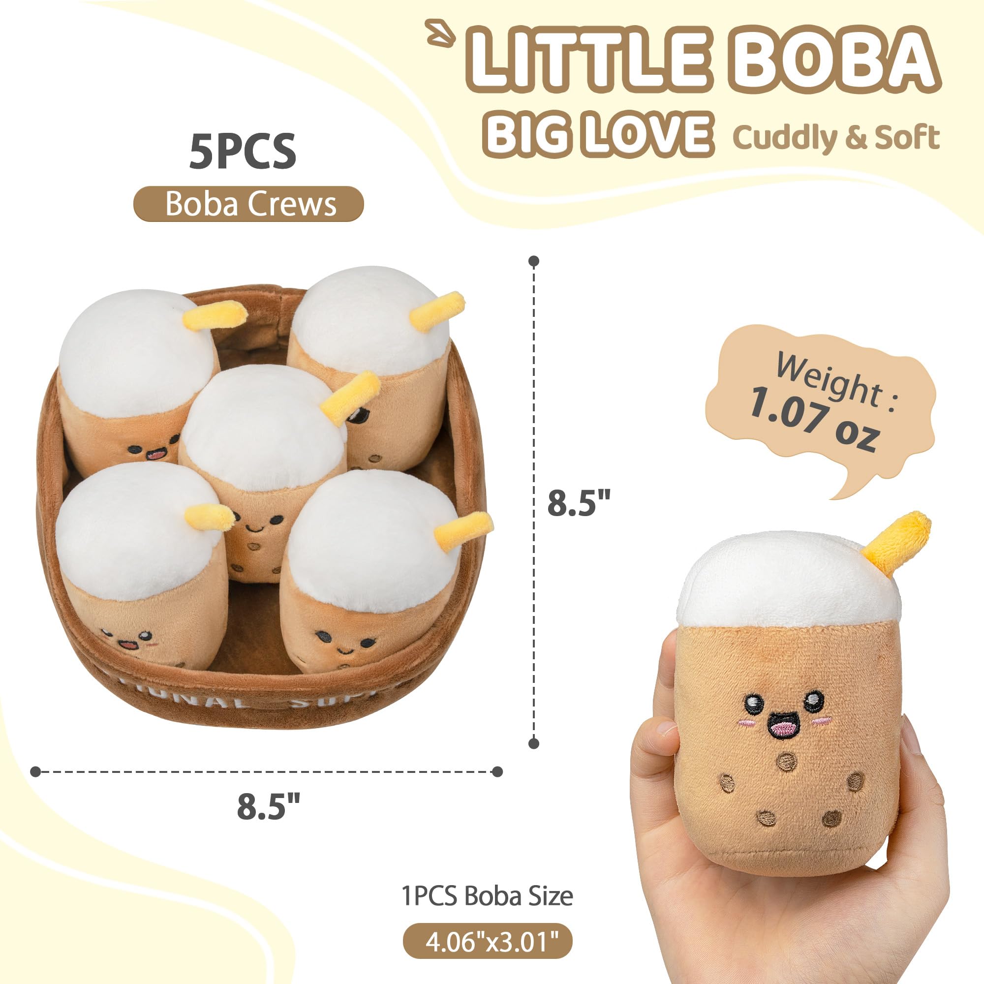 ZENLIV Carrying basket with Boba Plush set, perfect gift presentation.