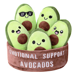 ZENLIV emotional support avocados set displayed together to evoke comfort and smiles.