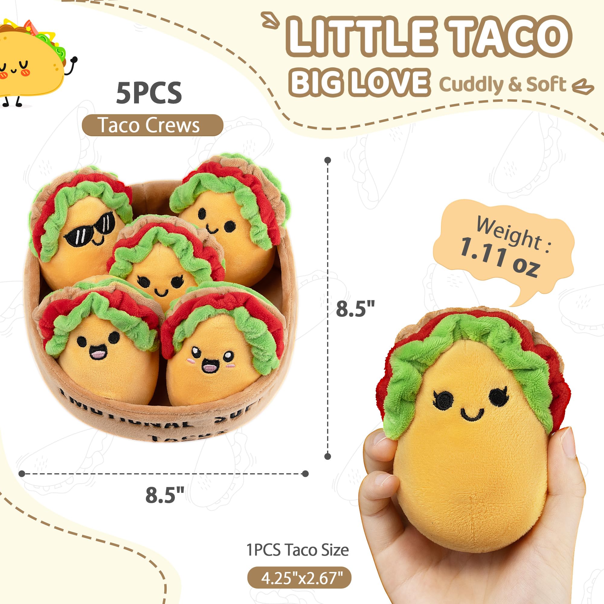 ZENLIV taco plush, gift-ready packaging for friends and coworkers