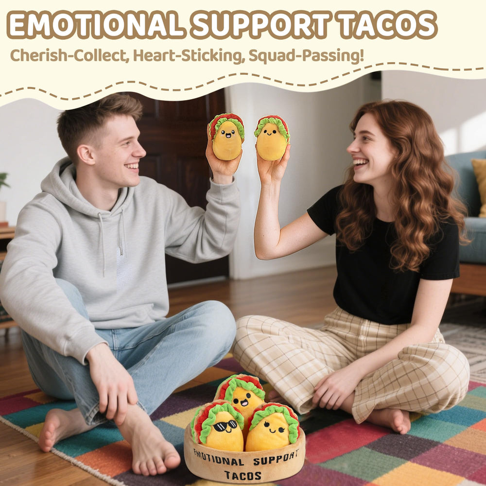 ZENLIV taco plush in hand, soft and squeezable for stress relief and play