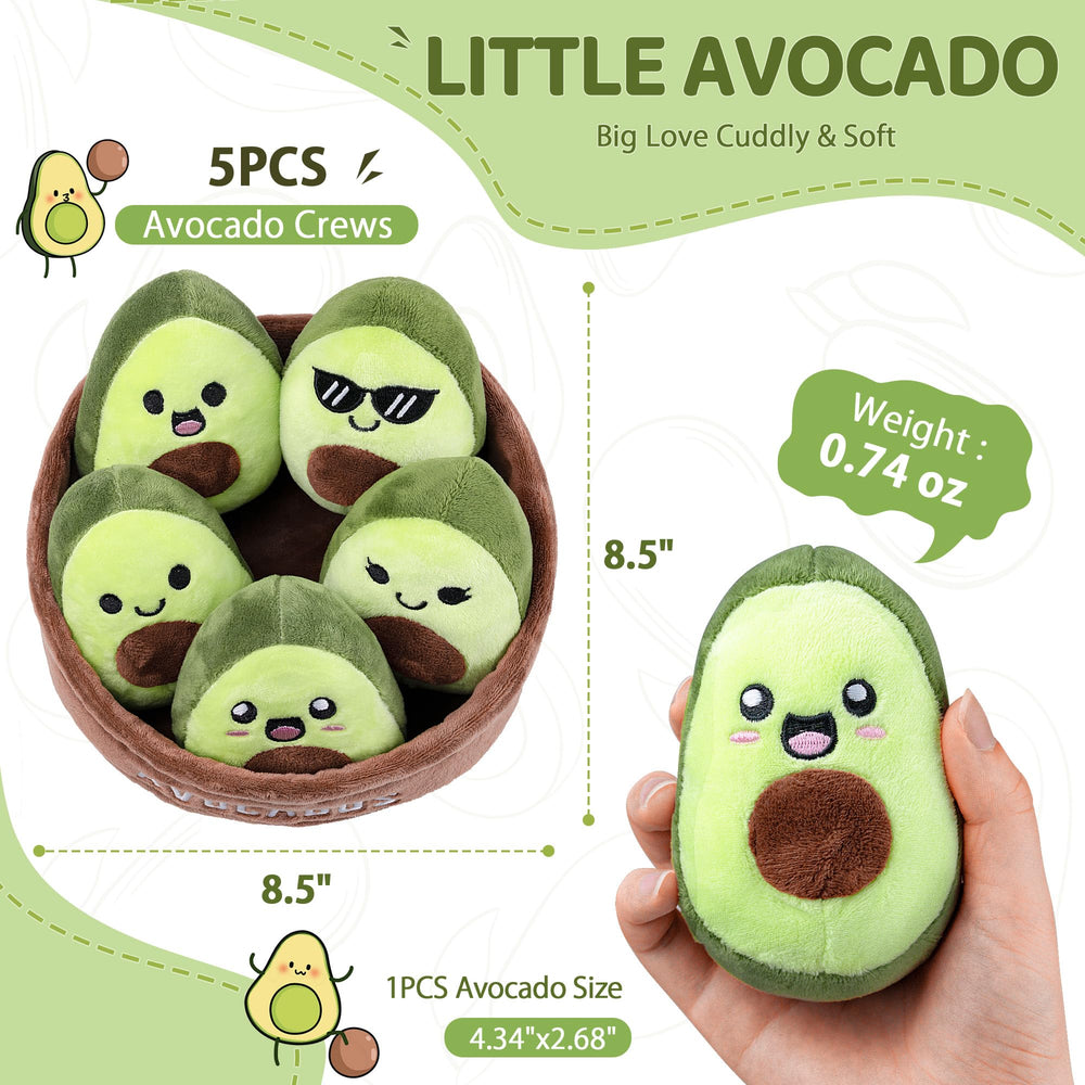 ZENLIV five unique avocado pals with named personalities.