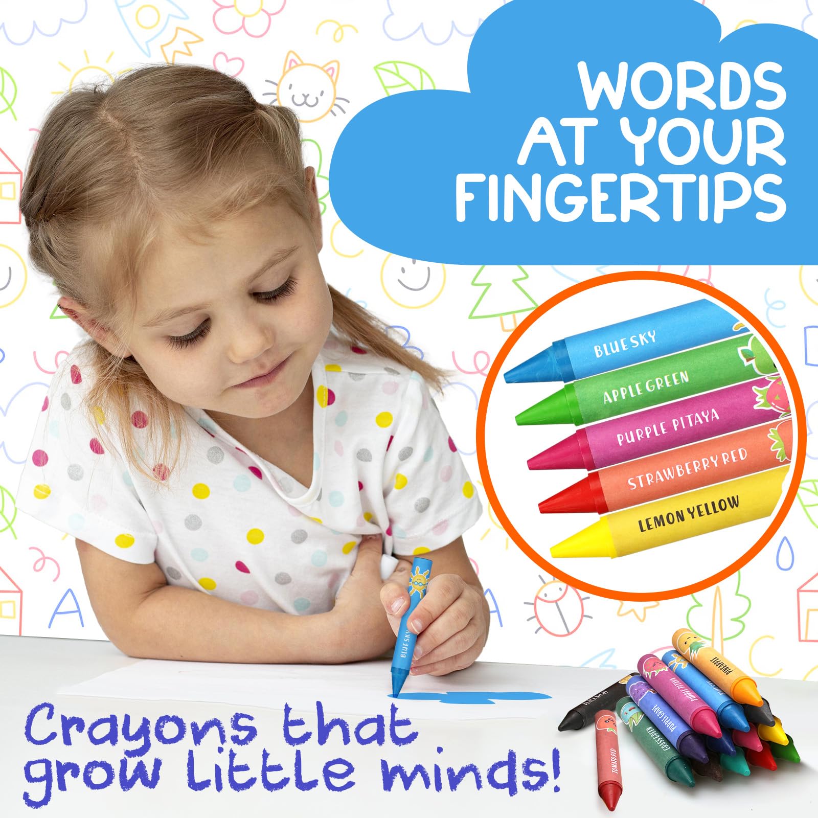 ZENO Jumbo Crayons easy-hold design helps little hands grip confidently.