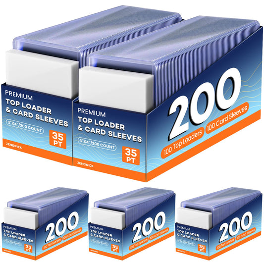 ZENOWICK 1000-card top loaders with clear view for easy card inspection.