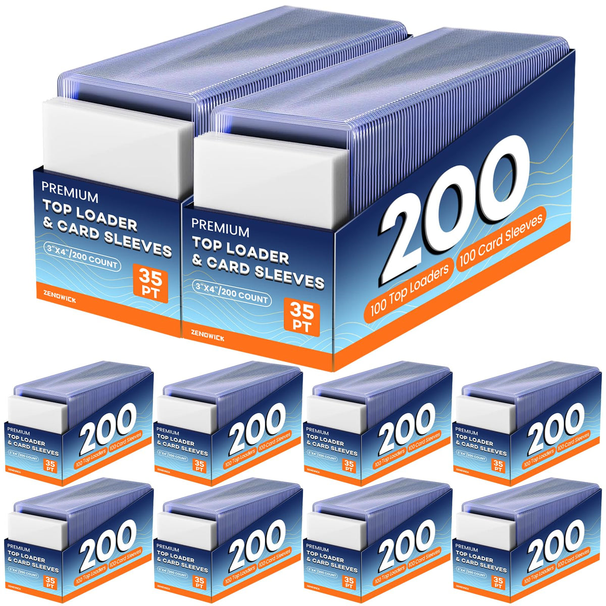ZENOWICK 2000 toploaders packaging shows safe transit for fragile cards