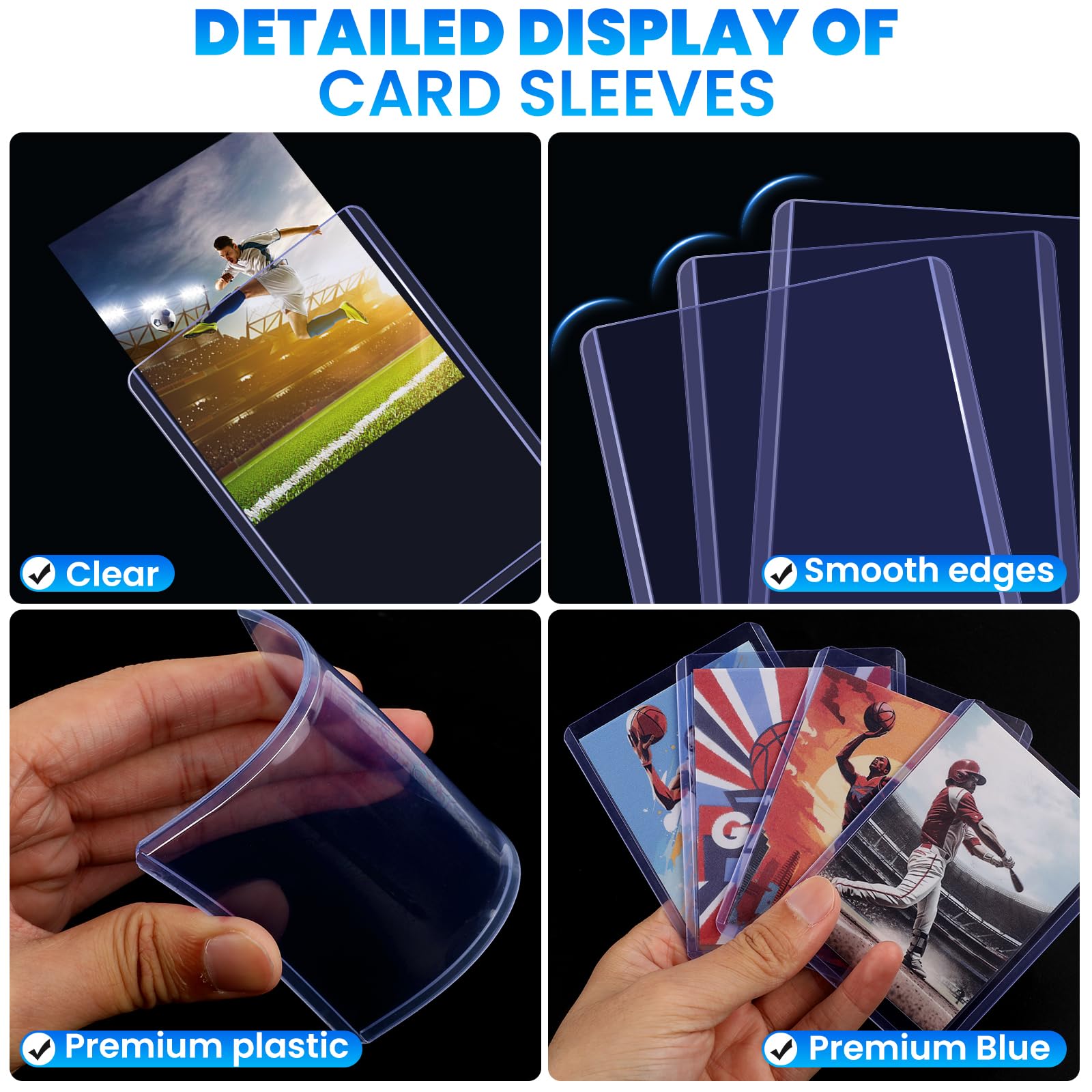 ZENOWICK acid-free PVC materials ensure durability and crystal-clear card visibility.