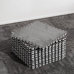 ZENOWICK plush interlocking carpet tiles in gray for a soft toddler play area
