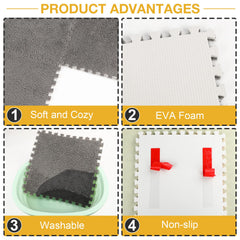 ZENOWICK gray nursery floor tiles enhancing modern decor with padding.