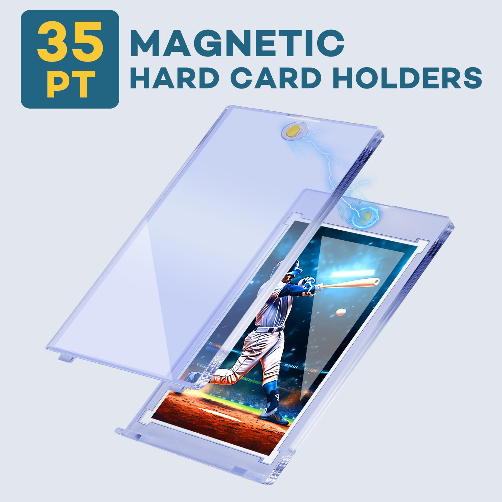 ZENOWICK strong magnetic closure keeps cards safe during display.