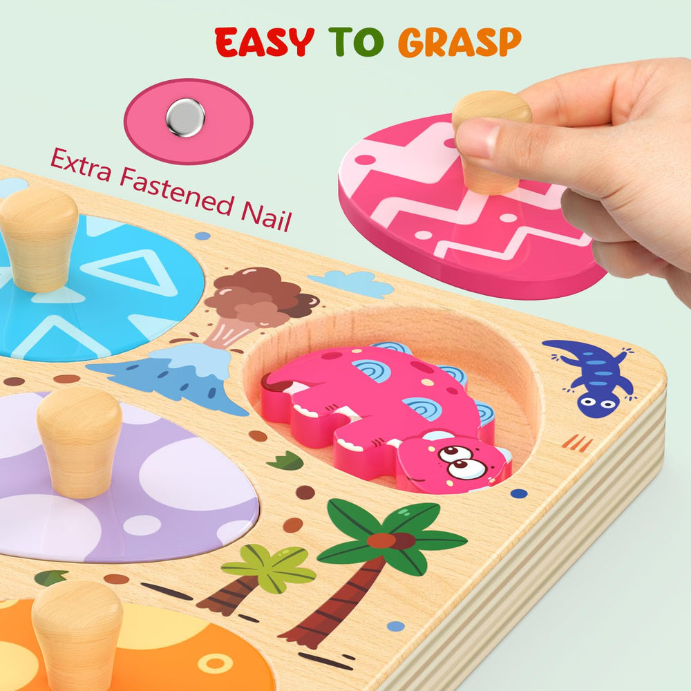 Zeoddler Montessori-inspired toy promotes cognitive skill through color and pattern matching.