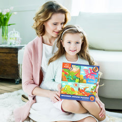 Zeoddler gift-ready dinosaur puzzles for kids.