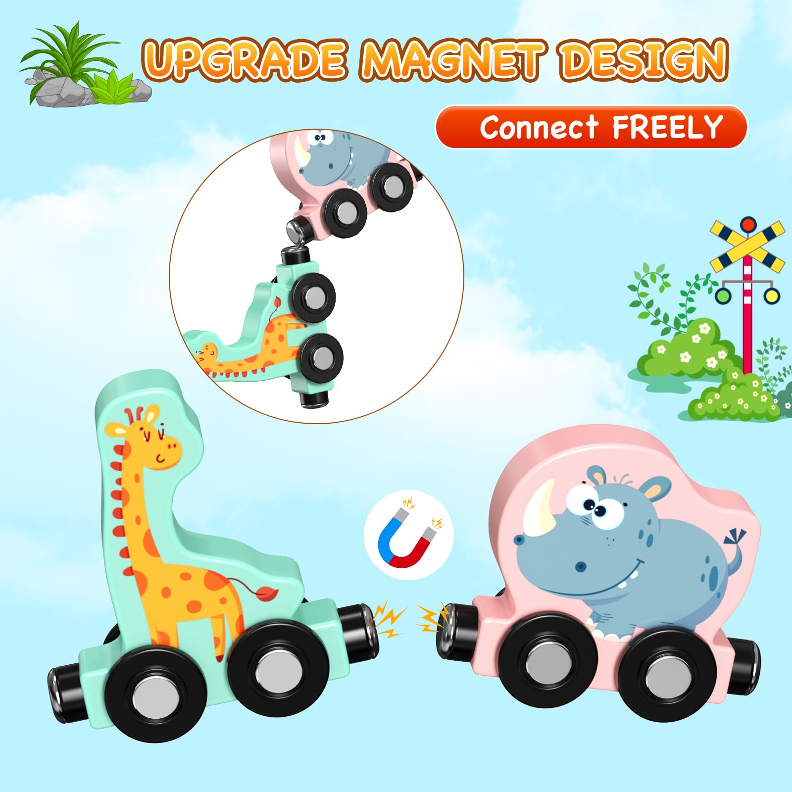 Zeoddler magnetic connection system supports hands-on problem solving.