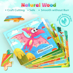 Zeoddler preschool wooden puzzles support fine motor skills.