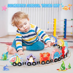 Zeoddler sea animals train car with number 0–10 for early number recognition