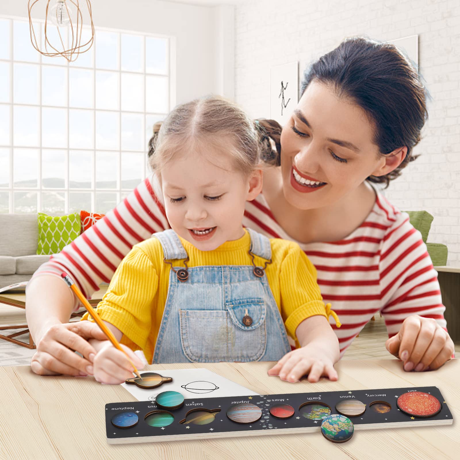 Zeoddler Solar System Puzzle Earth: teaches planet shapes and spatial relationships