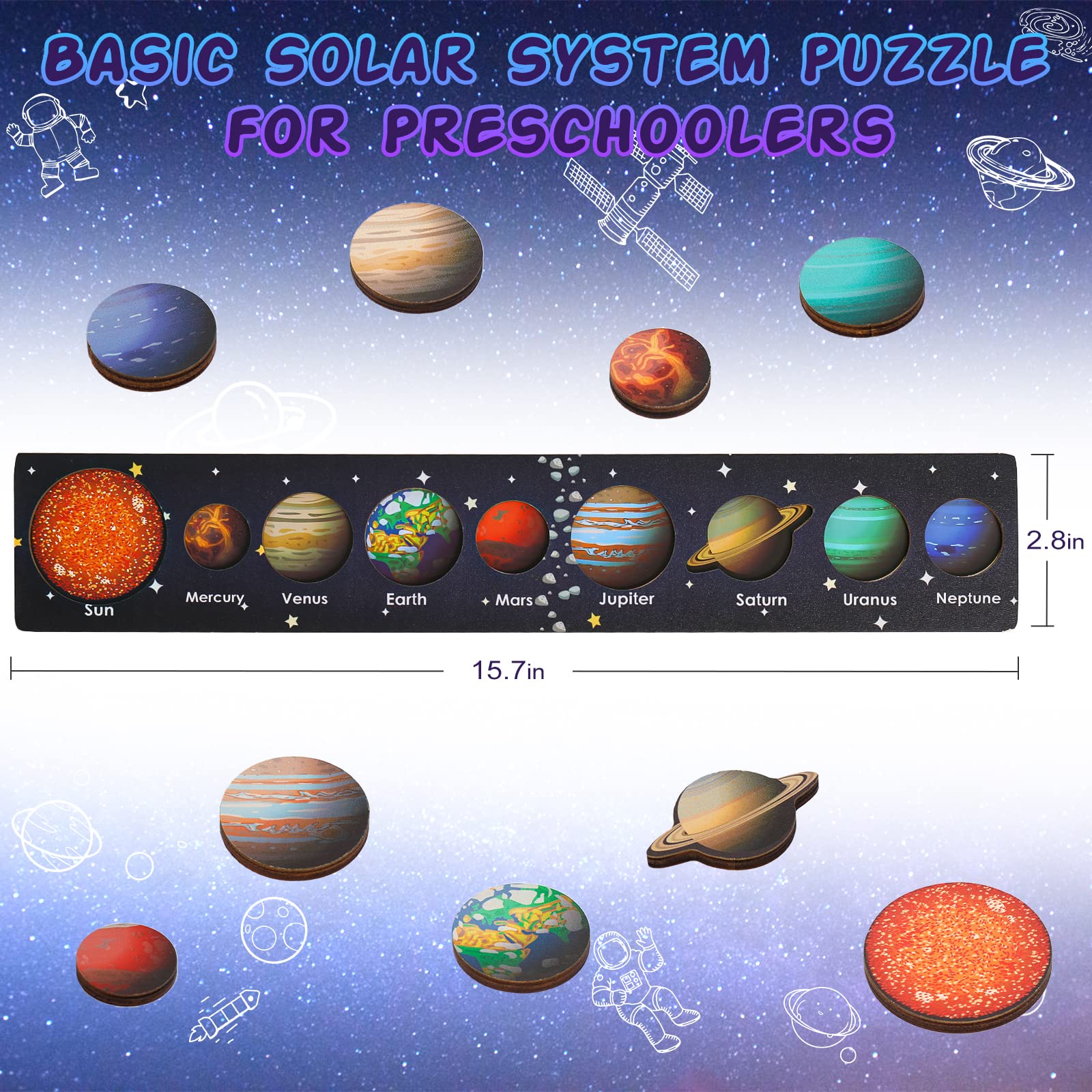 Zeoddler Solar System Puzzle Jupiter: vibrant colors inspire curious exploration