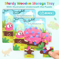 Zeoddler toddler learning wooden puzzles promote hand-eye coordination.