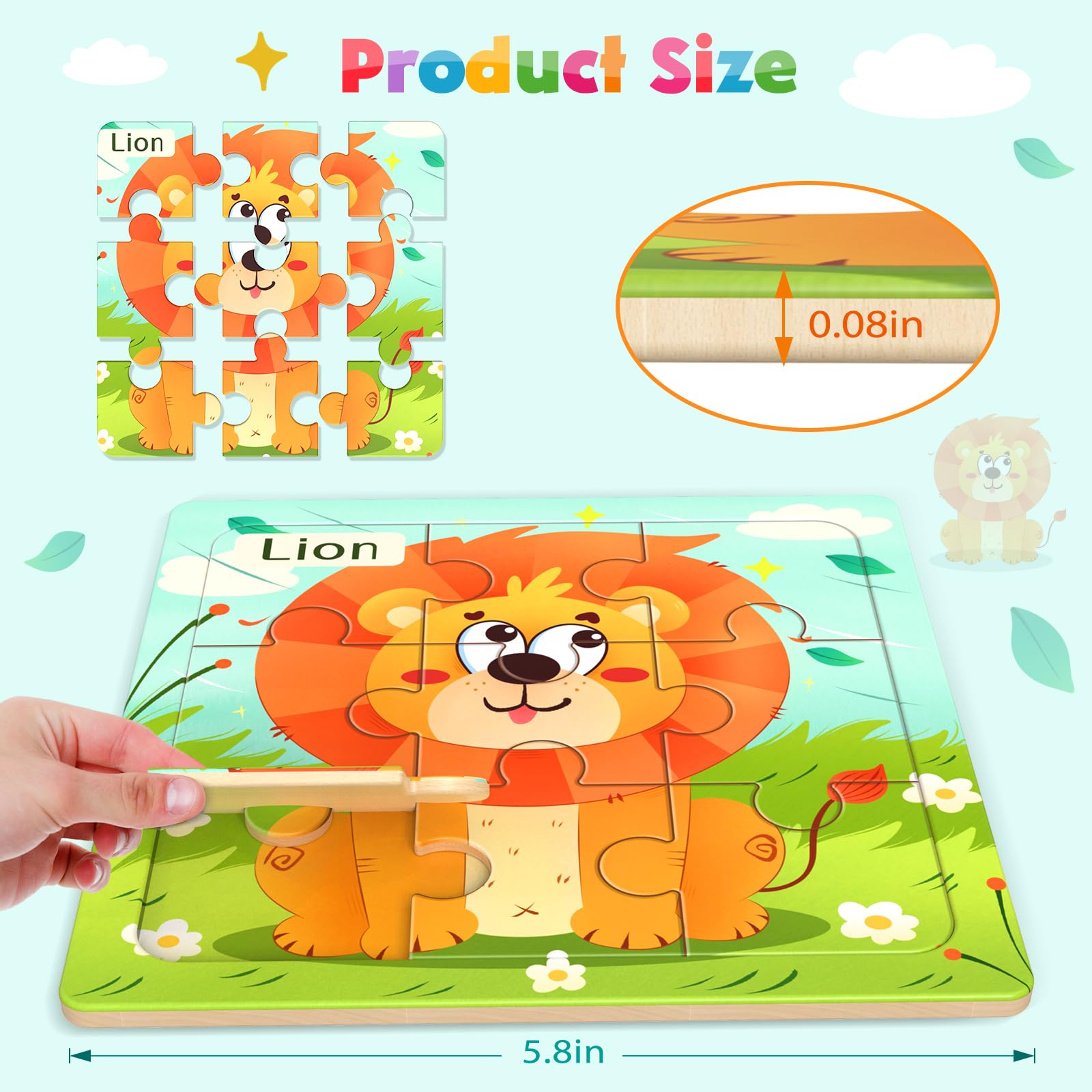 Zeoddler crocodile puzzle boosts hand-eye coordination while toddlers explore colors