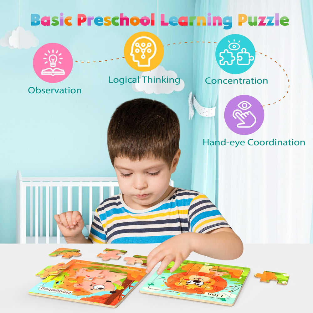 Zeoddler fox puzzle inspires imaginative play while building hand skills