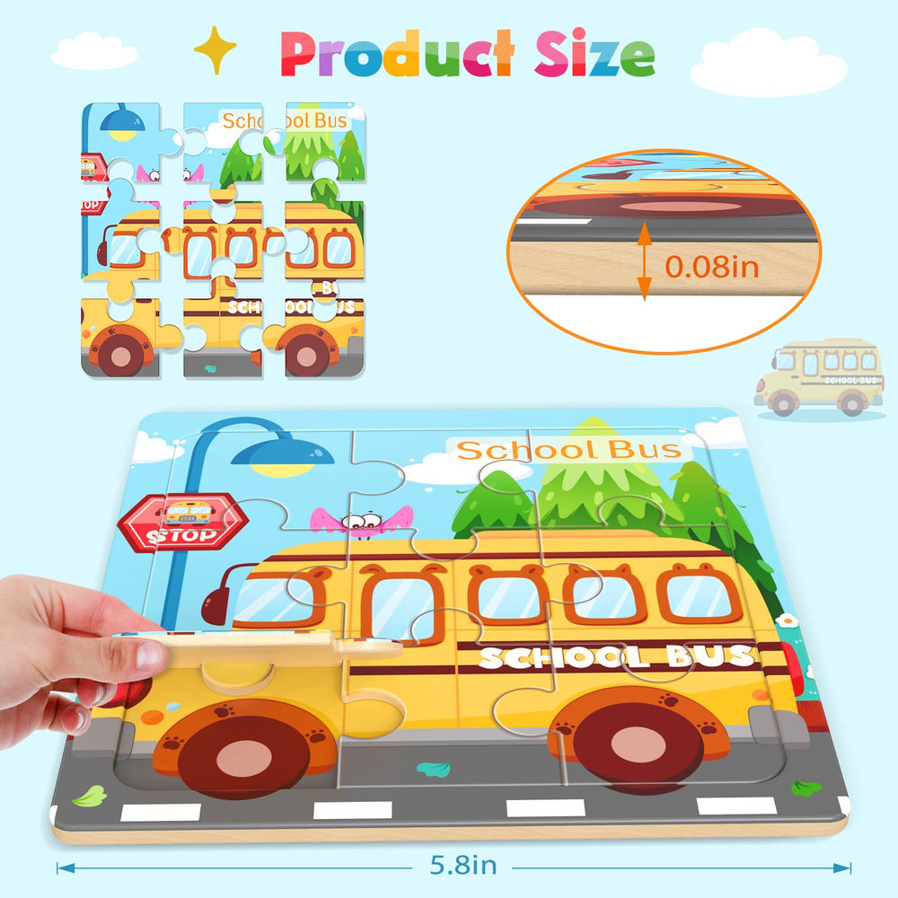 Zeoddler wooden vehicle puzzle boat supports imaginative play on water journeys