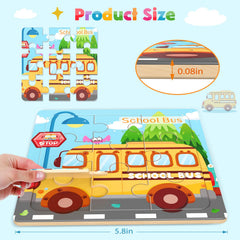 Zeoddler wooden vehicle puzzle boat supports imaginative play on water journeys