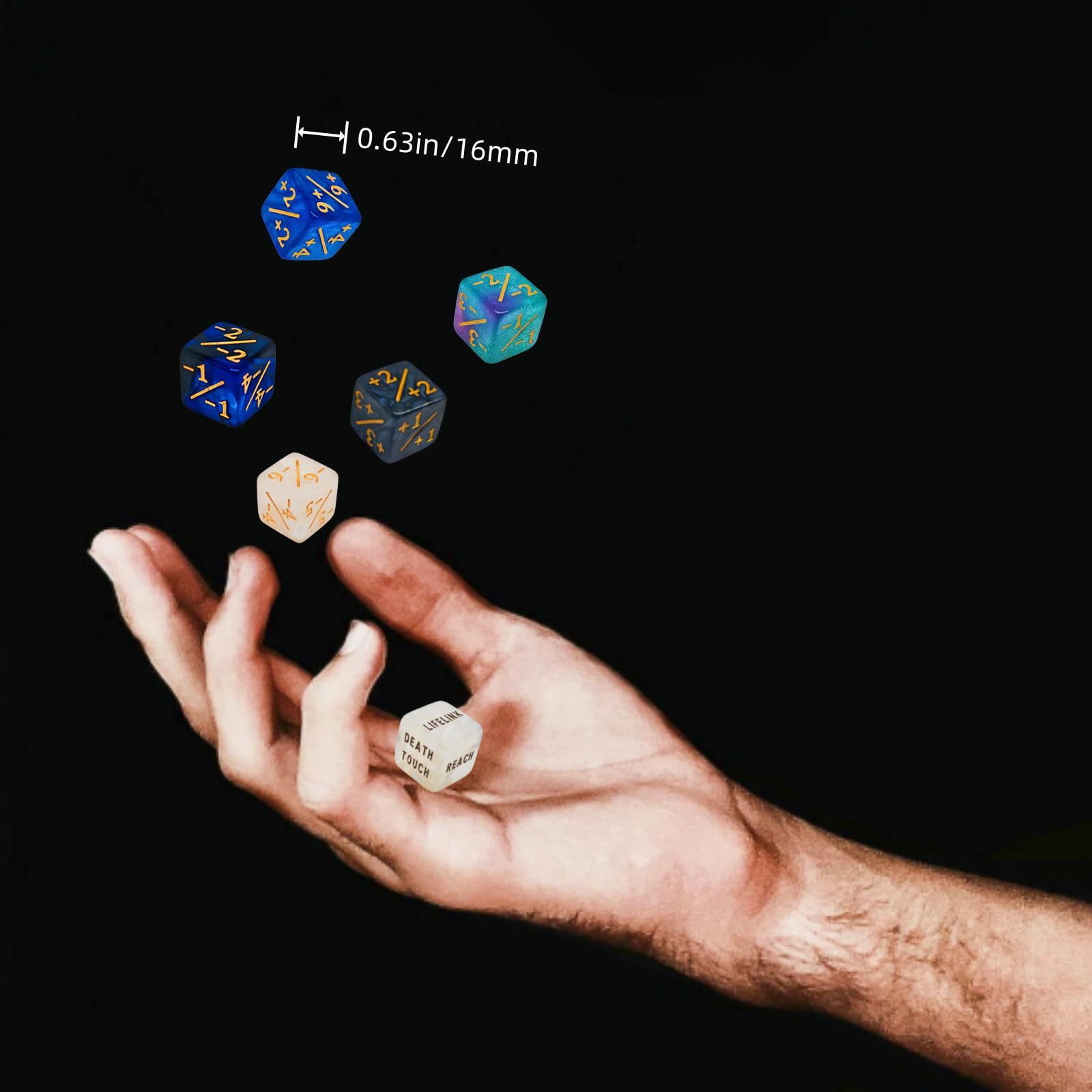 ZEOXUER marble shield dice provide visual cues during matches