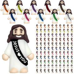 Zephsauh little Jesus figure in red color, perfect for Easter eggs and Sunday school decor.