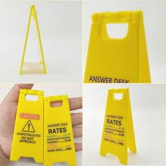 Zeptrix acrylic caution sign set resists fading for long-lasting use.