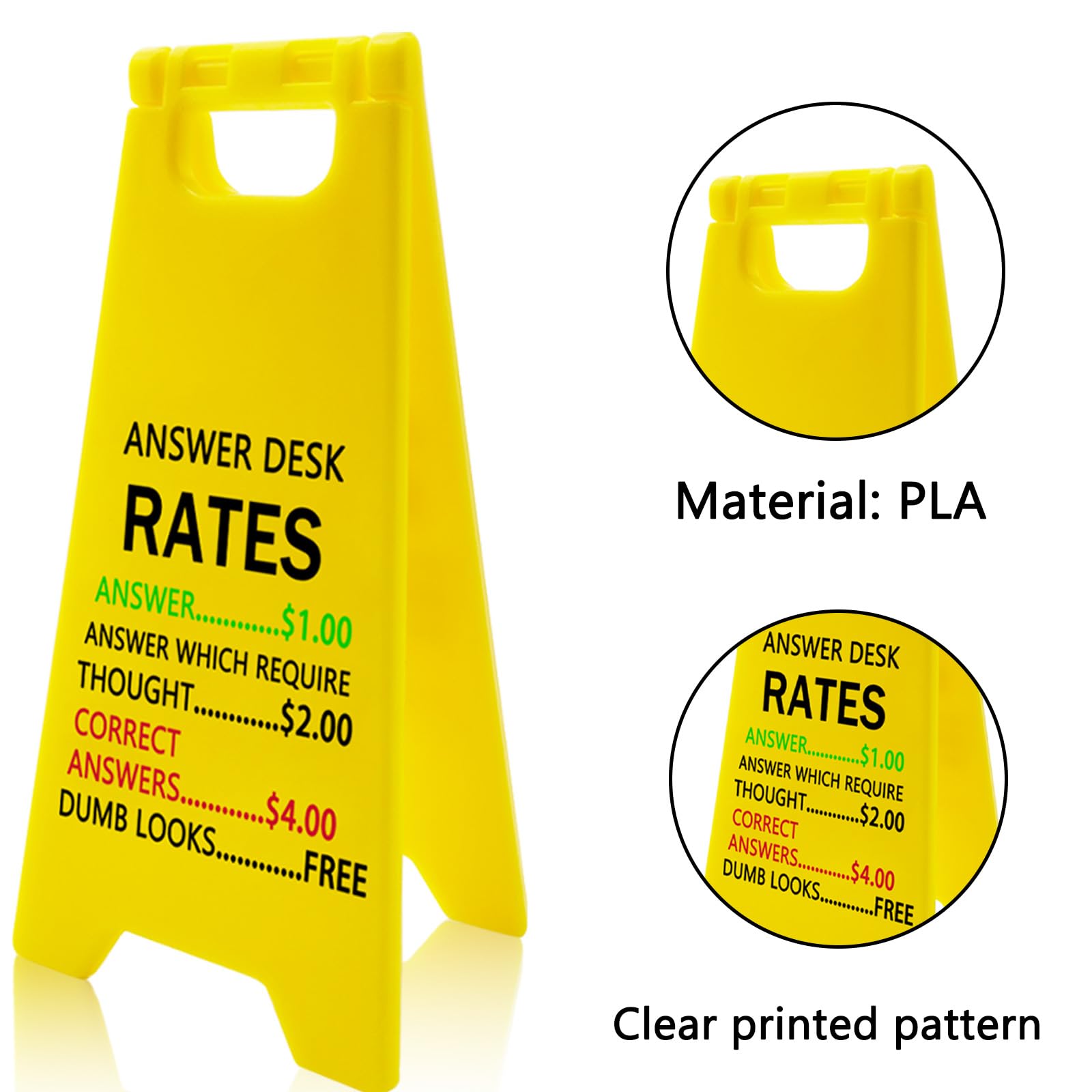 Zeptrix desk decor gag sign adds character to any workspace.