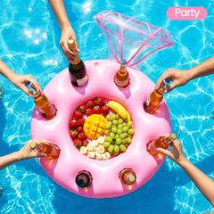 Zeraty Diamond Ring Float snack area for easy poolside snacks