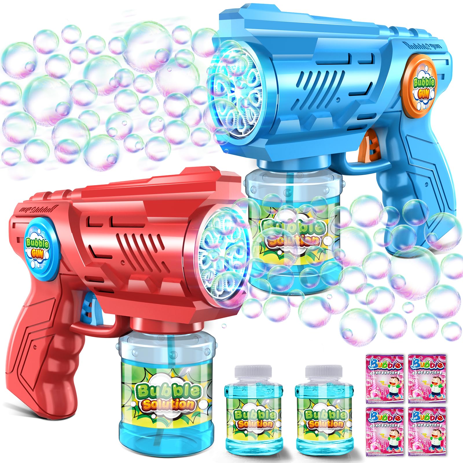 Zerhunt bubble gun front view with the 10-hole design for continuous outdoor bubbles