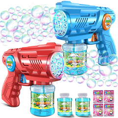 Zerhunt bubble gun front view with the 10-hole design for continuous outdoor bubbles