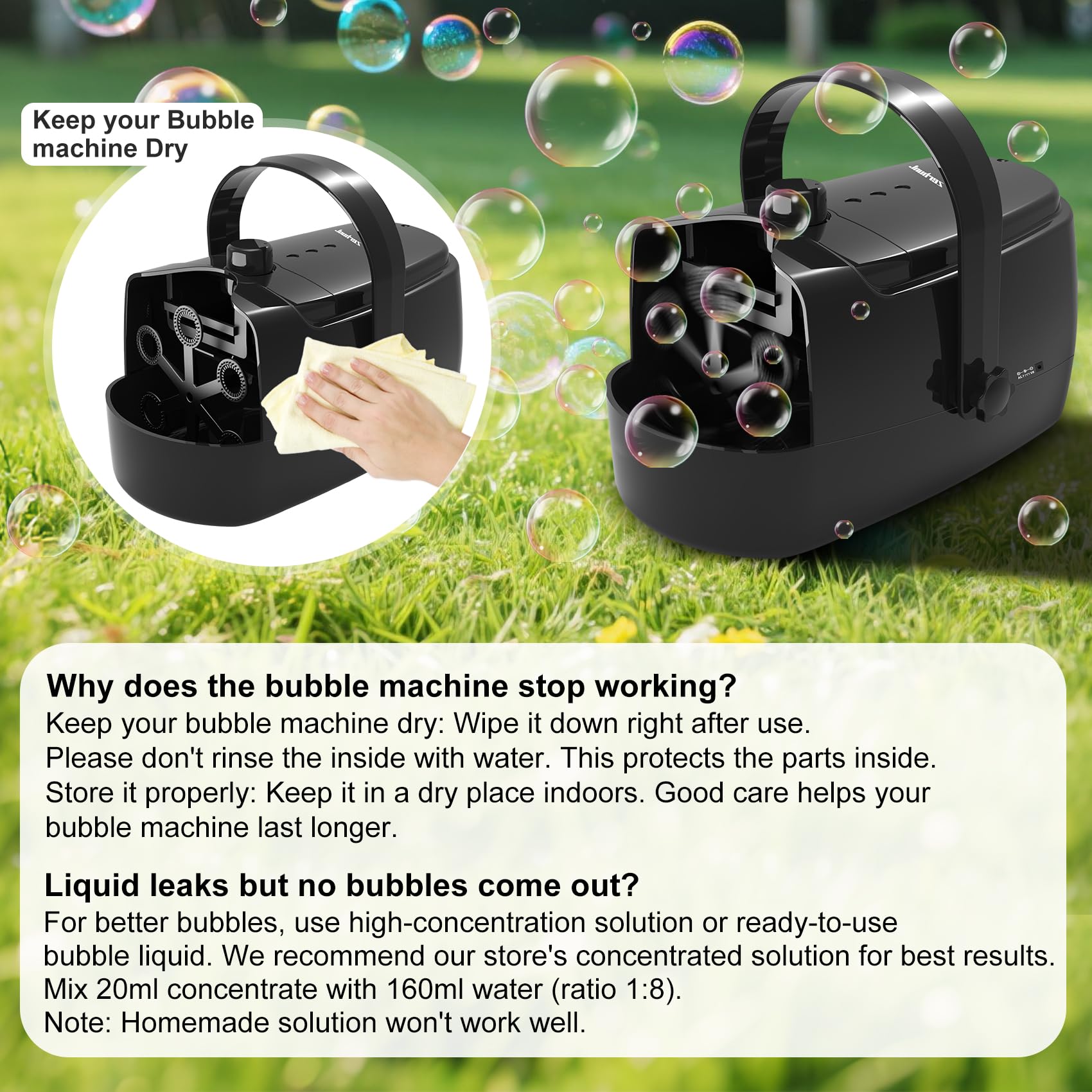 Zerhunt bubble machine in gift-ready packaging ideal for birthdays