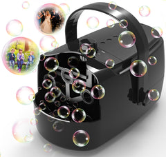 Zerhunt bubble machine side view showing compact home-friendly design and ease of use