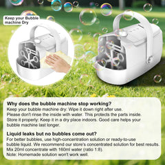 Zerhunt Bubble Machine at a party setting with colorful bubbles