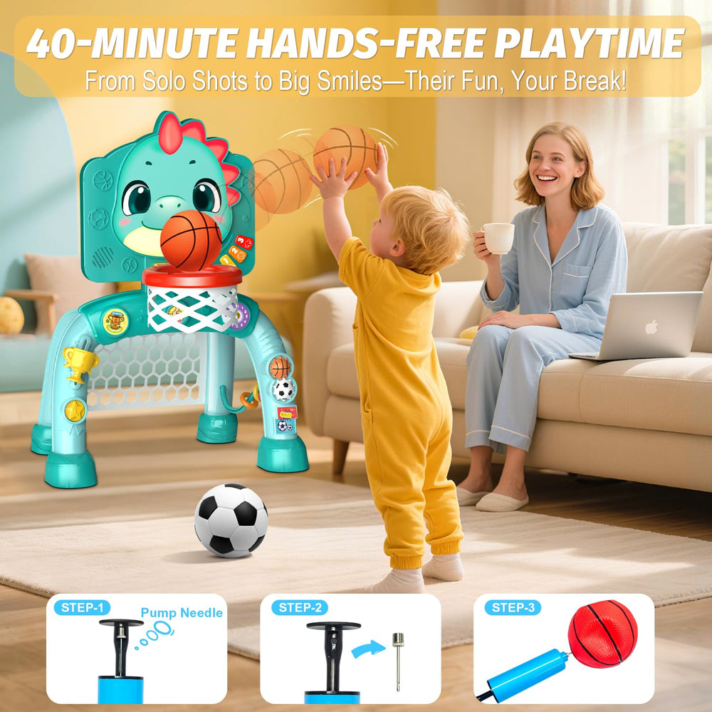 Zerhunt Dino Sports Center LED lights boosting visual engagement during play