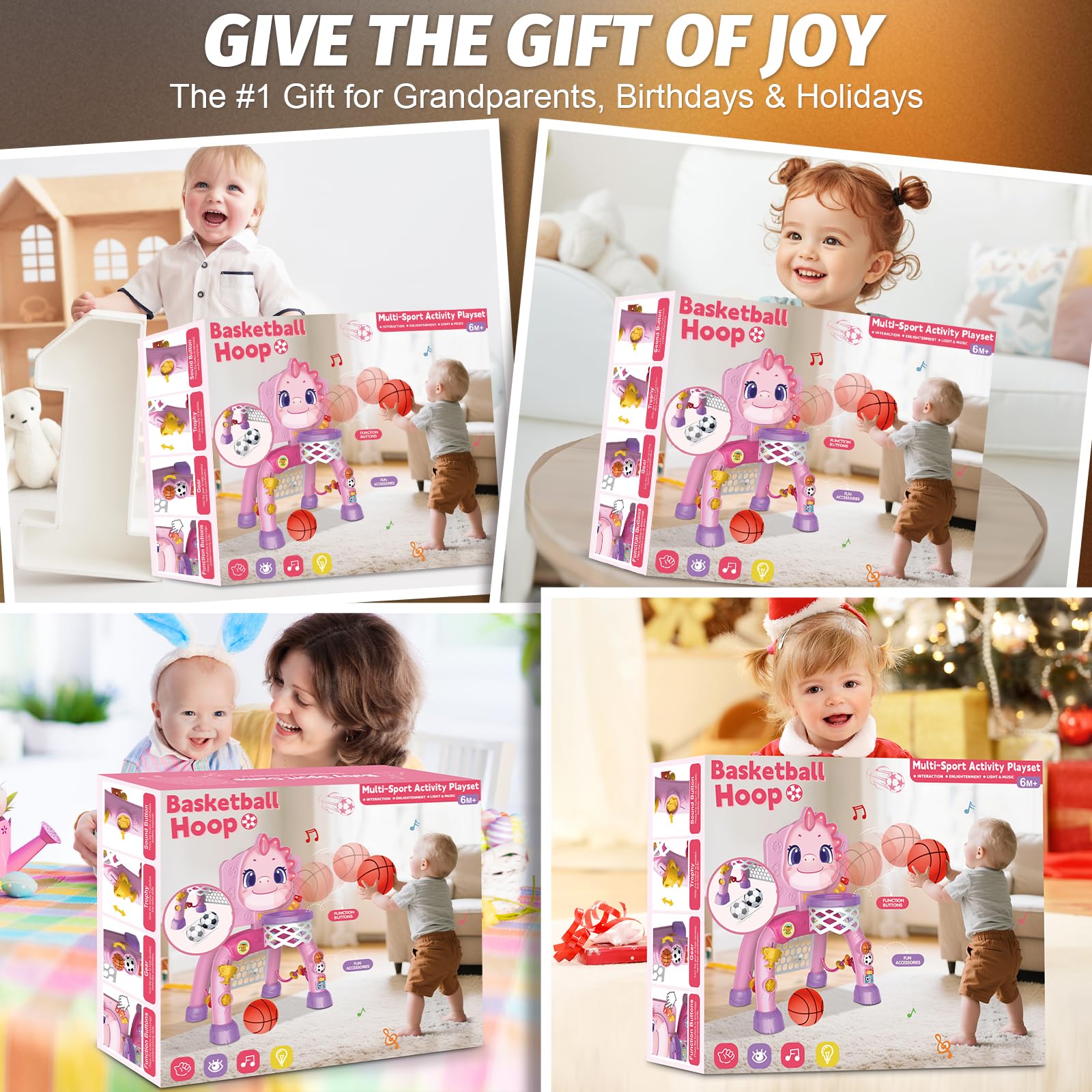 Zerhunt Dinosaur Sports Center makes a thoughtful birthday gift for toddlers.