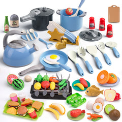 Zero Zoo 105-piece kitchen set for imaginative cooking play and learning.