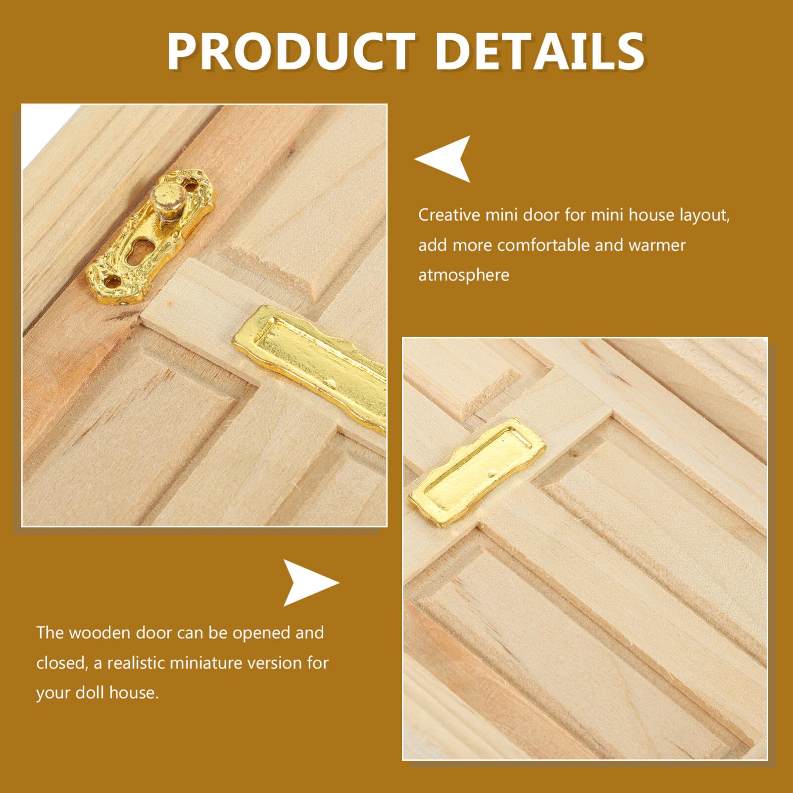 Zerodeko miniature wooden door for precise 1:12 builds