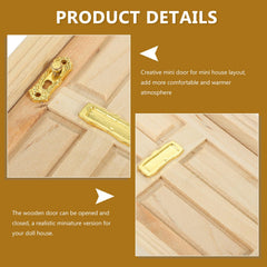 Zerodeko miniature wooden door for precise 1:12 builds