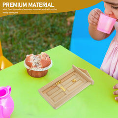 Zerodeko unpainted wooden dollhouse door, 1:12 scale, ready for customization