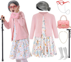 Zeroshop 100 Days old lady costume dress for themed school party