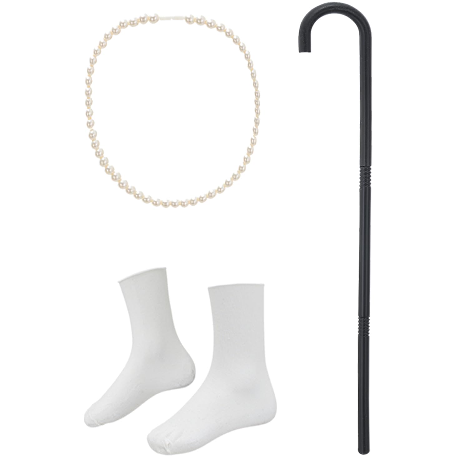 ZeroShop faux pearl beads necklace set enhances granny costume charm.