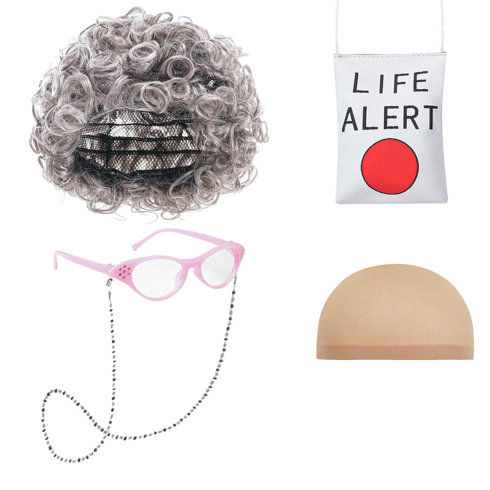 ZeroShop old lady cane and glasses provide authentic costume accessories.