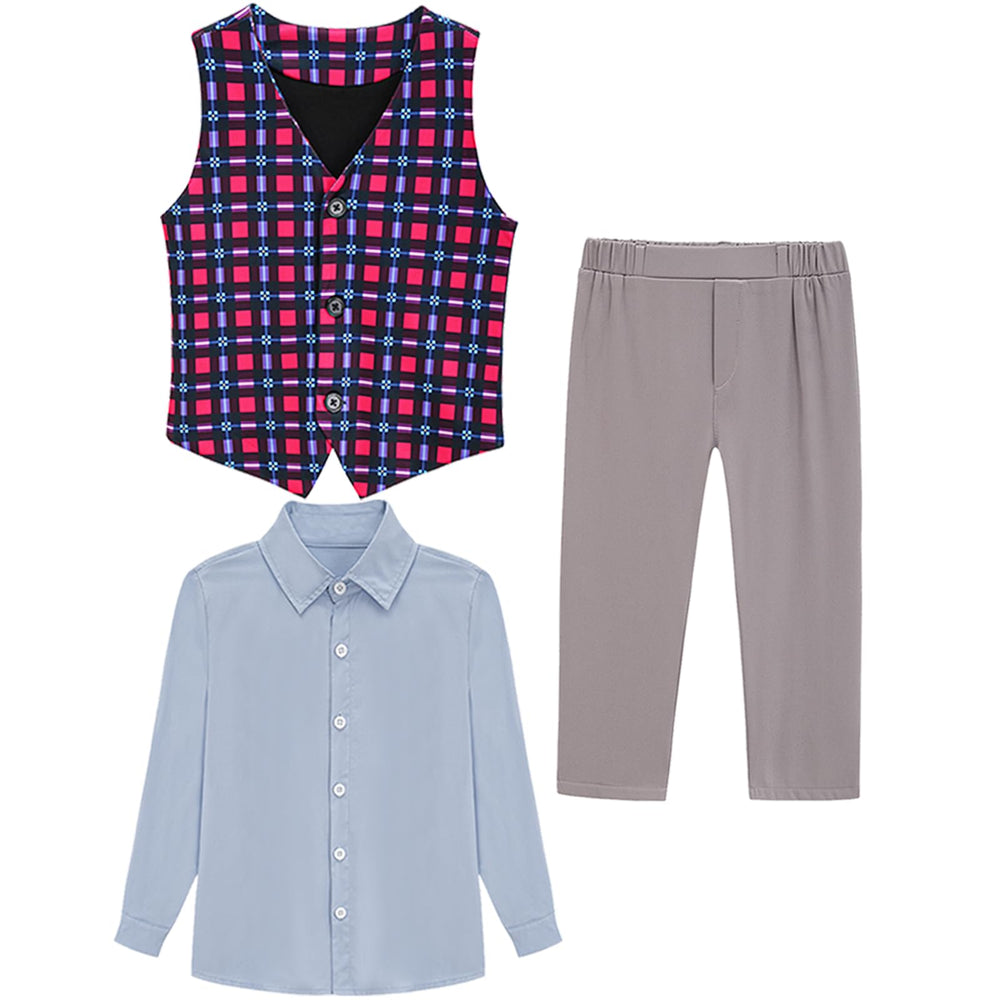 ZeroShop old man costume shirt for kids, part of a complete 10-piece set.