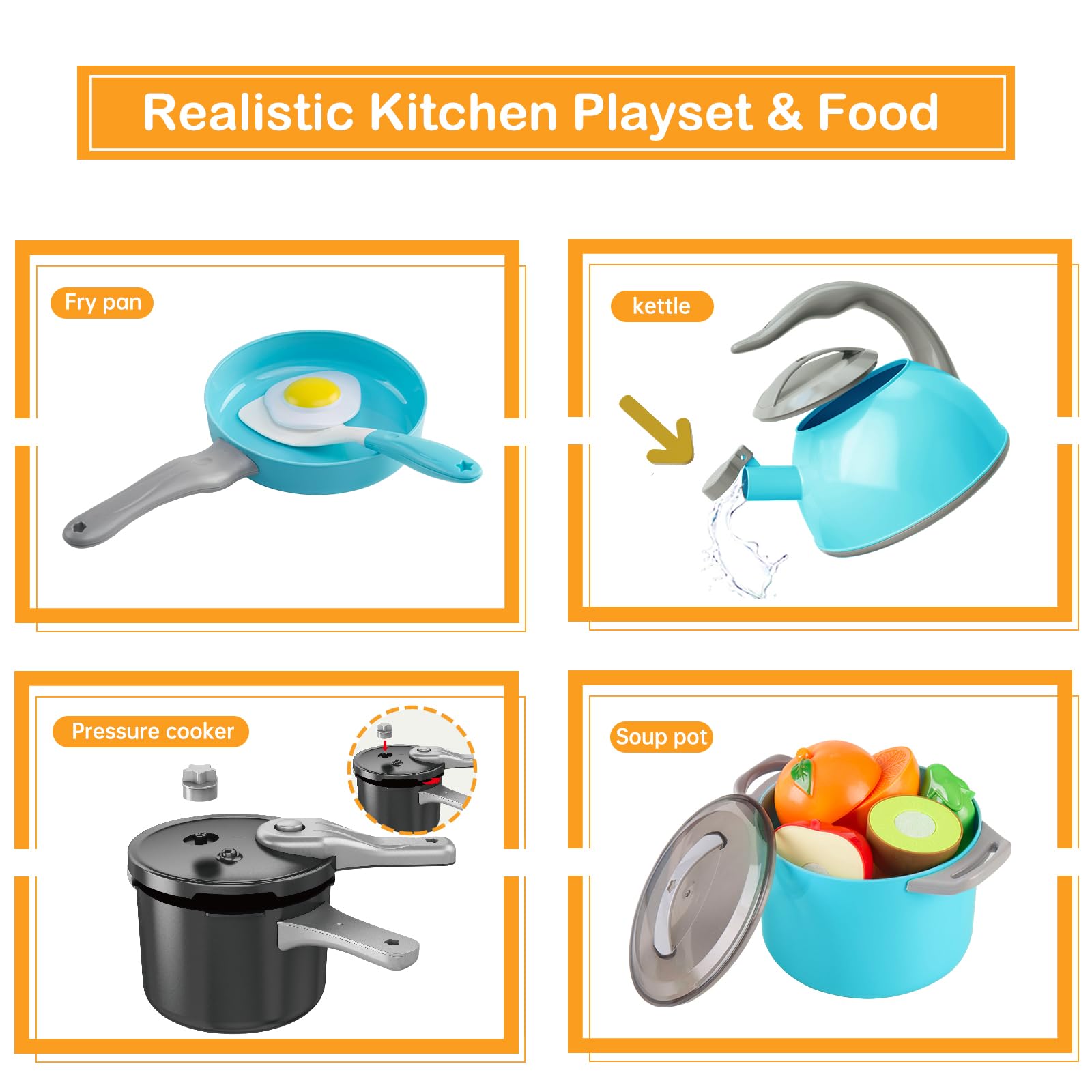 Zero Zoo peel-and-cut fruits and vegetables playset in turquoise enhances sensory play.