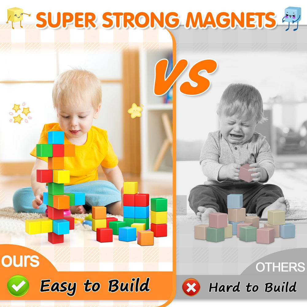 Zerxona blocks in use with kids stacking to boost spatial thinking.
