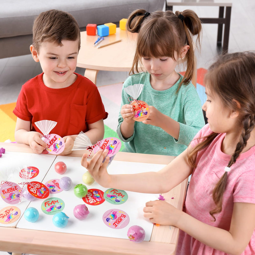 Zesua bath bombs set ideal for classroom prizes and party favors.