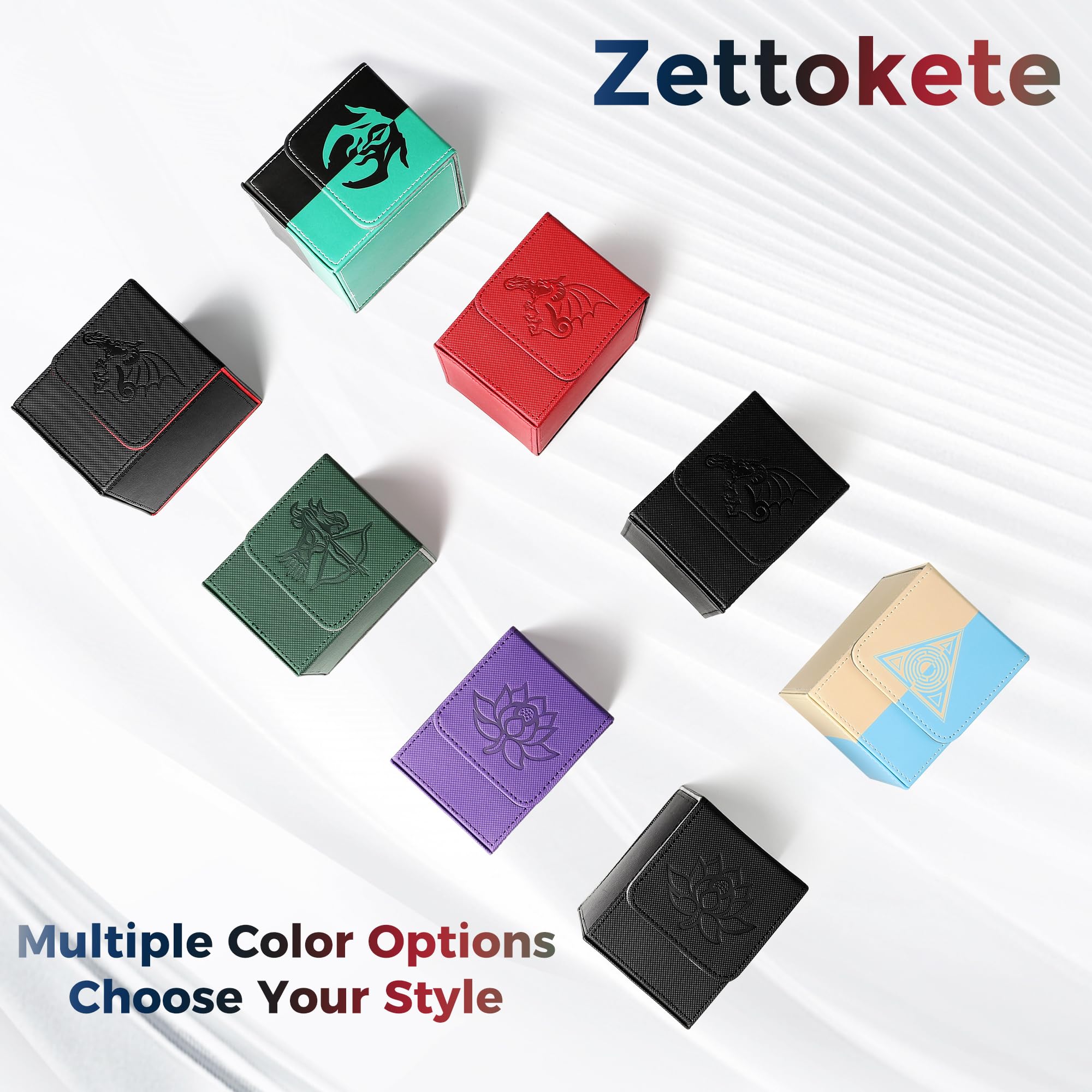 Zettokete compact deck box fits MTG commander decks for game nights