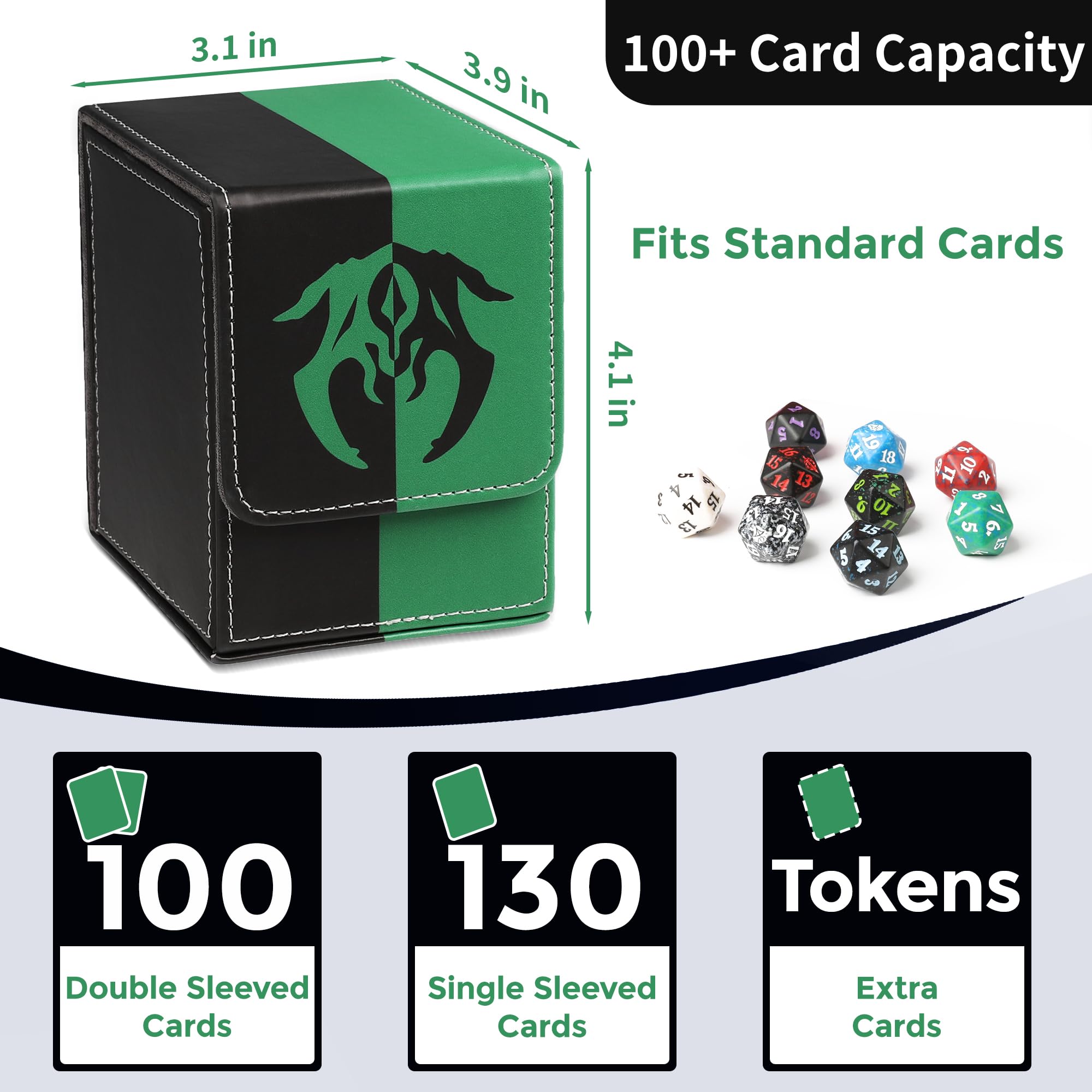 Zettokete deck box holds 100+ double sleeved MTG cards for Commander play