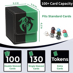 Zettokete deck box holds 100+ double sleeved MTG cards for Commander play